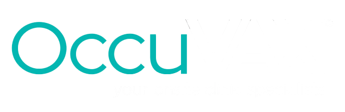 OccuVAX logo in white