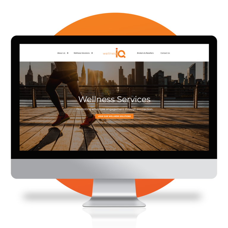 WellnessIQ.net on desktop mockup